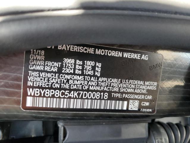 WBY8P8C54K7D00818 - 2019 BMW I3 S REX BLACK photo 13