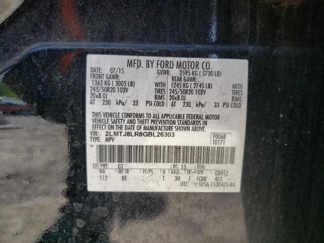 2LMTJ8LR8GBL26303 - 2016 LINCOLN MKX RESERVE BLACK photo 13