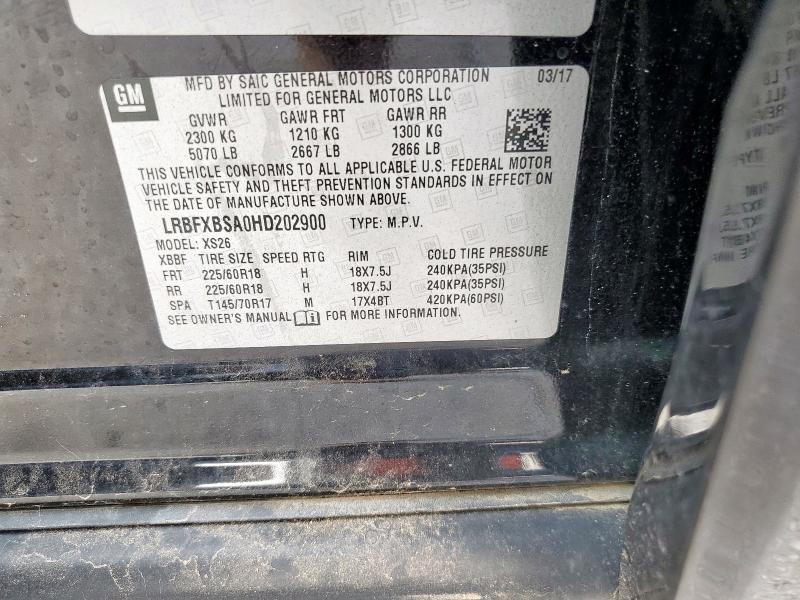 LRBFXBSA0HD202900 - 2017 BUICK ENVISION ESSENCE Schwarz Foto 14