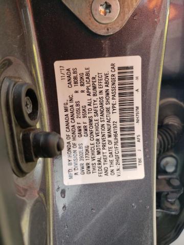 2HGFC1F76JH641972 - 2018 HONDA CIVIC EXL 灰色 照片 13