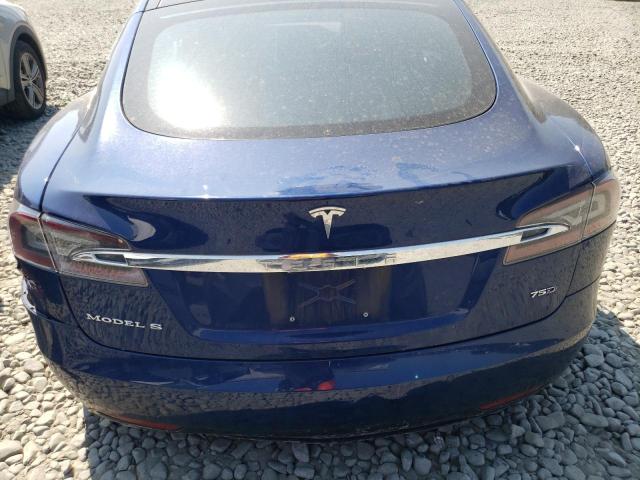 5YJSA1E2XGF154460 - 2016 TESLA MODEL S Կապույտ լուսանկար 6