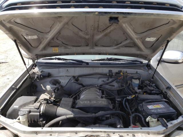 5TBRT34181S183366 - 2001 TOYOTA TUNDRA ACCESS CAB ვერცხლისფერი ფოტო 11