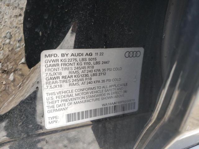 WA18AAF48PA030619 - 2023 AUDI A4 ALLROAD PREMIUM PLUS BLACK photo 12