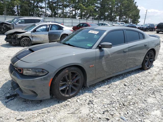 2C3CDXGJ1KH718555 - 2019 DODGE CHARGER SCAT PACK GRAY photo 1