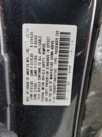 19UUB3F71GA001083 - 2016 ACURA TLX ADVANCE GRAY photo 12