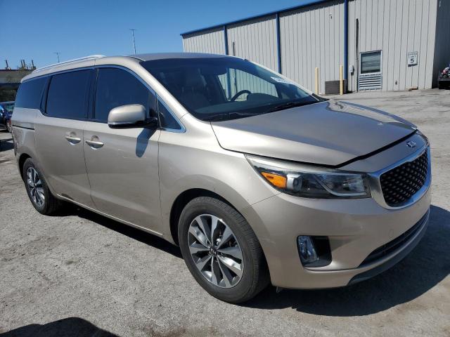 KNDMC5C18F6080731 - 2015 KIA SEDONA EX TAN photo 4