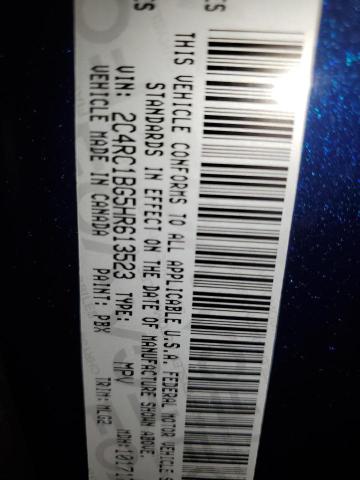 2C4RC1BG5HR613523 - 2017 CHRYSLER PACIFICA TOURING L BLACK photo 13