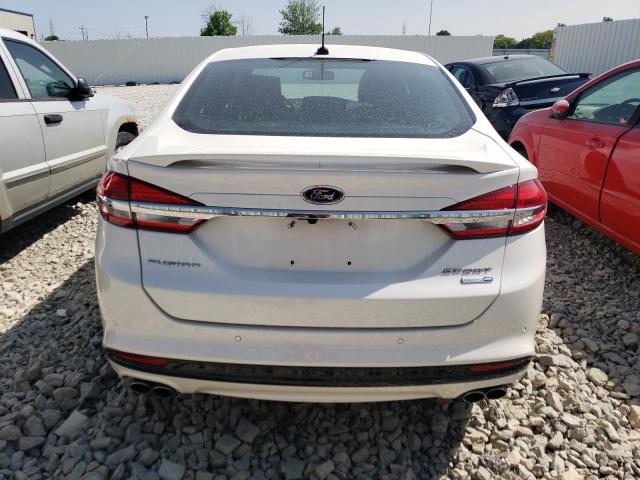 3FA6P0VPXHR156821 - 2017 FORD FUSION SPORT WHITE photo 6