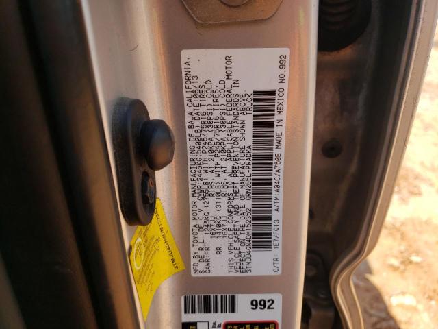 3TMJU4GN4DM152352 - 2013 TOYOTA TACOMA DOUBLE CAB PRERUNNER SILVER photo 13