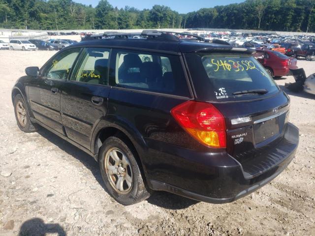 4S4BP61C677317696 - 2007 SUBARU OUTBACK OUTBACK 2.5I BLACK photo 3