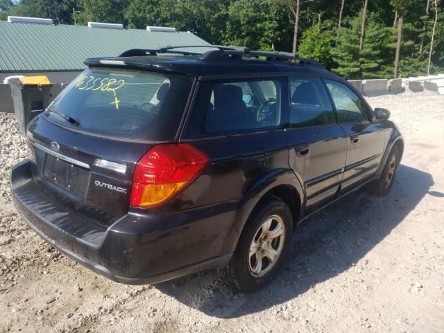 4S4BP61C677317696 - 2007 SUBARU OUTBACK OUTBACK 2.5I BLACK photo 4