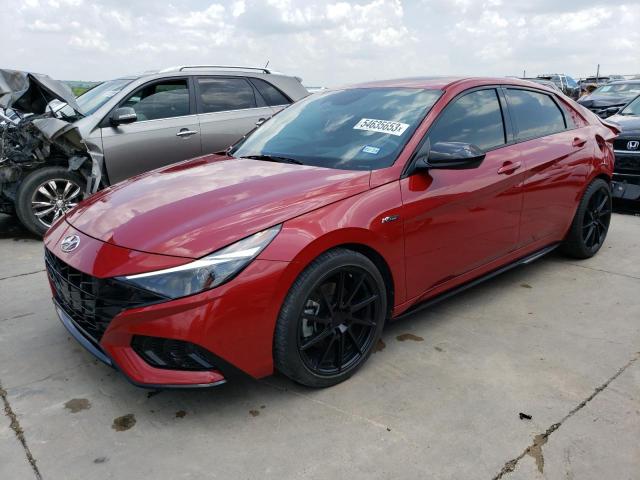 KMHLR4AF1MU108554 - 2021 HYUNDAI ELANTRA N LINE RED photo 1