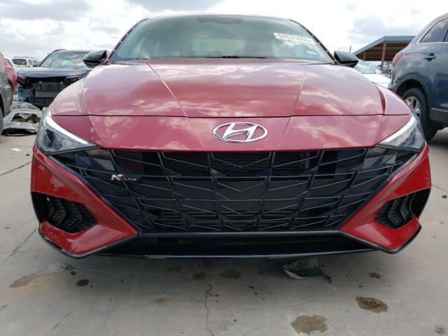 KMHLR4AF1MU108554 - 2021 HYUNDAI ELANTRA N LINE RED photo 5