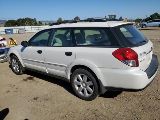 4S4BP61C397321322 - 2009 SUBARU OUTBACK 2.5I WHITE photo 2