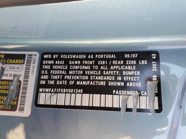 WVWFA71FX8V001240 - 2008 VOLKSWAGEN EOS LUX 蓝色 照片 13