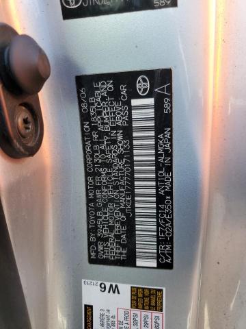 JTKDE177770171133 - 2007 TOYOTA SCION TC 银色 照片 13