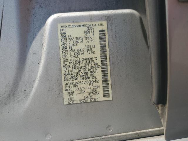 5N1AR18W25C783042 - 2005 NISSAN PATHFINDER LE 银色 照片 13