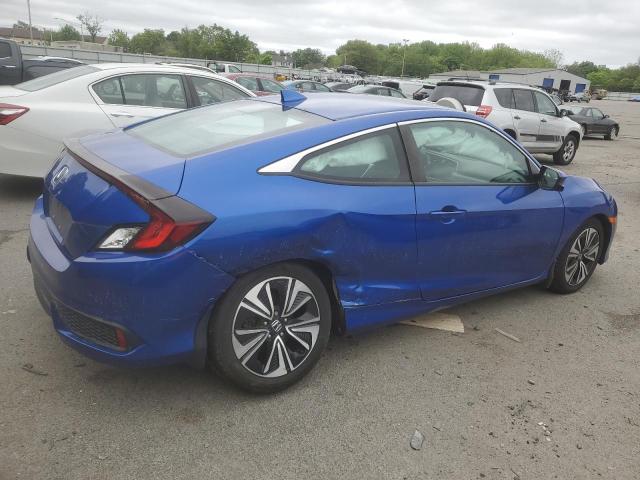 2HGFC3B31JH357390 - 2018 HONDA CIVIC EX BLUE photo 3