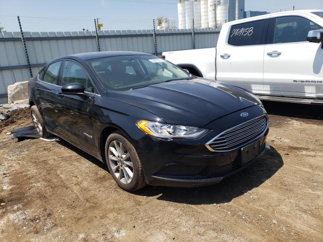 3FA6P0UU6HR310027 - 2017 FORD FUSION S HYBRID BLACK photo 4