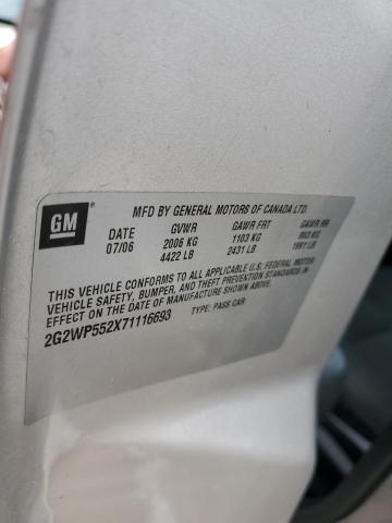 2G2WP552X71116693 - 2007 PONTIAC GRAND PRIX 银色 照片 12