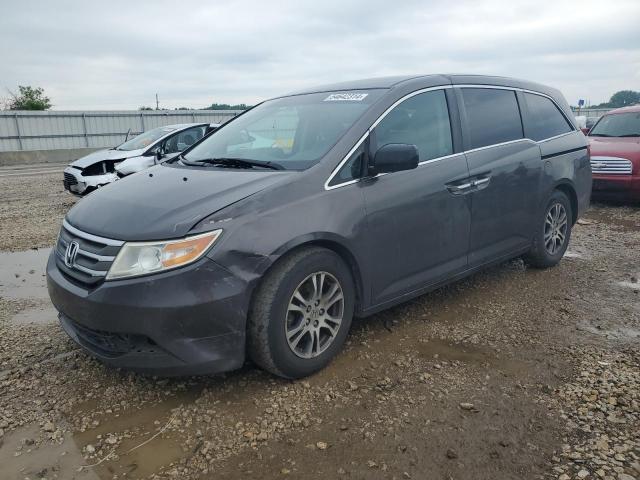 5FNRL5H43CB081763 - 2012 HONDA ODYSSEY EX GRAY photo 1