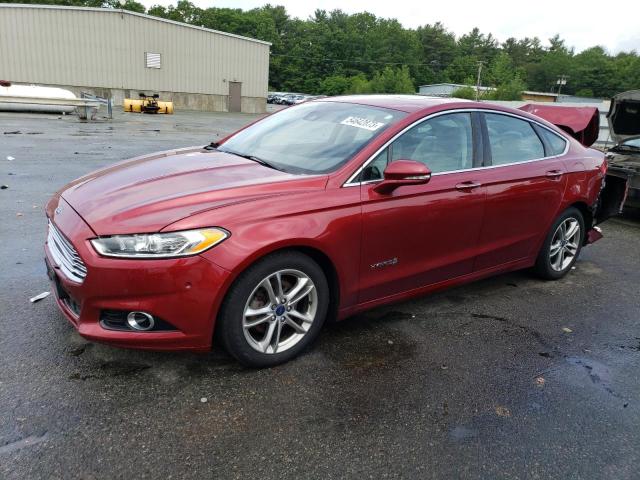 3FA6P0RU5FR230272 - 2015 FORD FUSION TITANIUM HEV RED photo 1