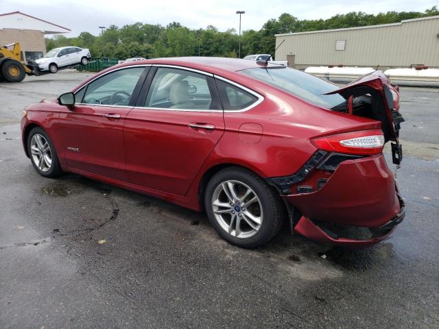 3FA6P0RU5FR230272 - 2015 FORD FUSION TITANIUM HEV RED photo 2