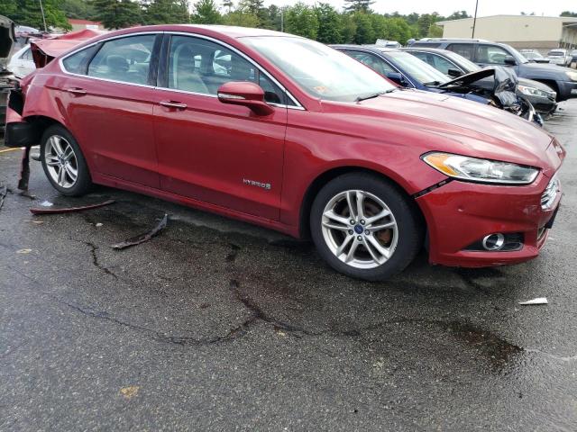 3FA6P0RU5FR230272 - 2015 FORD FUSION TITANIUM HEV RED photo 4