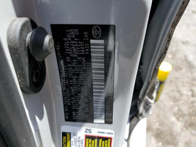 4T1T11AK1PU137012 - 2023 TOYOTA CAMRY SE NIGHT SHADE WHITE photo 12