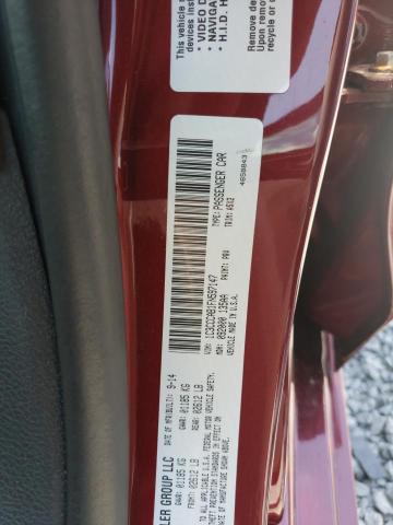 1C3CCCAB1FN597147 - 2015 CHRYSLER 200 LIMITED BURGUNDY photo 12