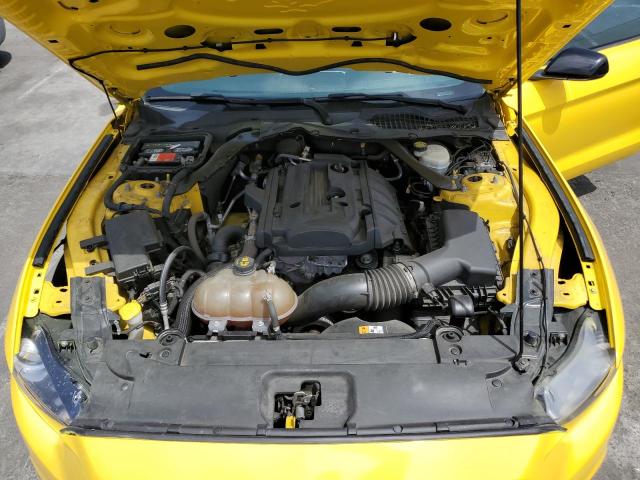 1FA6P8TH2F5400049 - 2015 FORD MUSTANG YELLOW photo 11