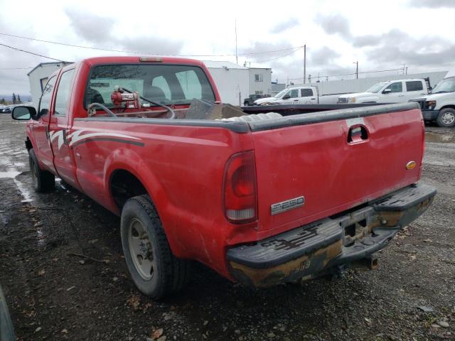 1FTSW21P87EB23010 - 2007 FORD F250 SUPER DUTY RED photo 2