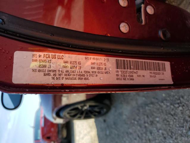 2C3CDZFJ1KH574437 - 2019 DODGE CHALLENGER R/T SCAT PACK BURGUNDY photo 13