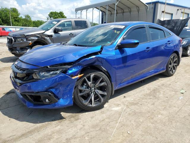 2HGFC2F82KH594293 - 2019 HONDA CIVIC SPORT 蓝色 照片 1