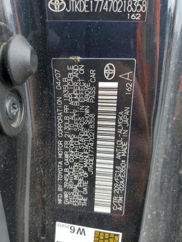 JTKDE177470218358 - 2007 TOYOTA SCION TC 黑色 照片 13