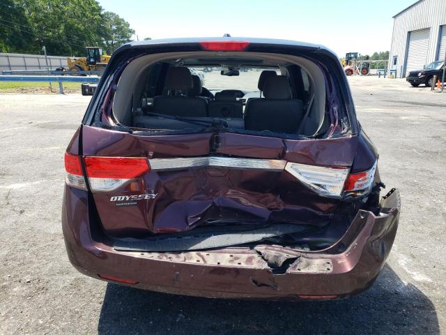 5FNRL5H68FB072109 - 2015 HONDA ODYSSEY EXL MAROON photo 6