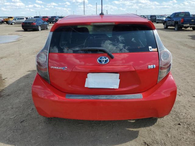 JTDKDTB3XC1525927 - 2012 TOYOTA PRIUS C RED photo 6