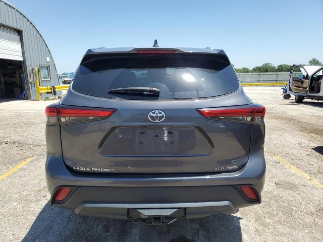 5TDHZRBH7LS518706 - 2020 TOYOTA HIGHLANDER XLE GRAY photo 6