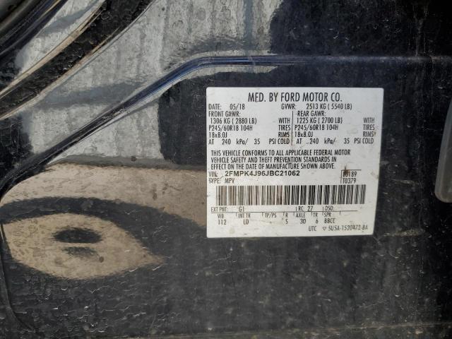 2FMPK4J96JBC21062 - 2018 FORD EDGE SEL BLACK photo 13