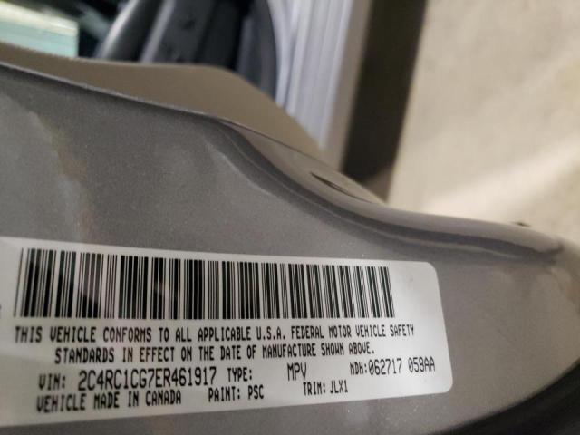 2C4RC1CG7ER461917 - 2014 CHRYSLER TOWN & COU TOURING L GRAY photo 12