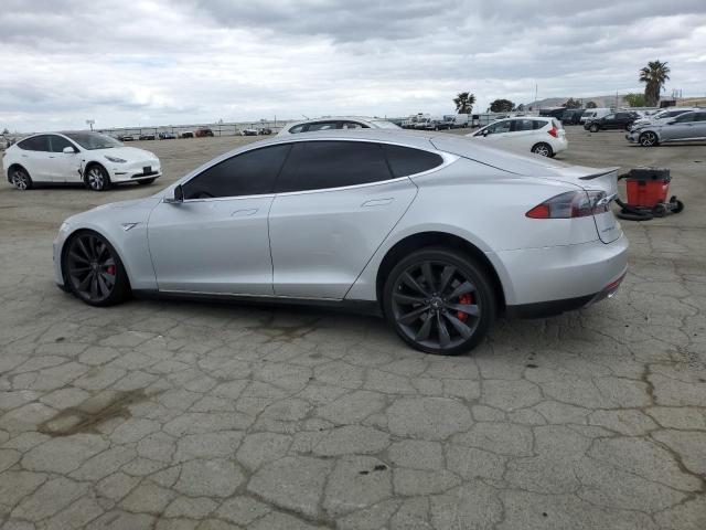 5YJSA1H11EFP43395 - 2014 TESLA MODEL S SILVER photo 2