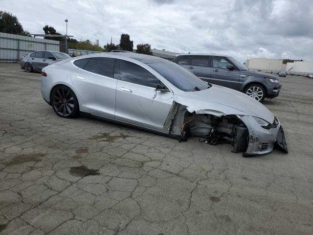 5YJSA1H11EFP43395 - 2014 TESLA MODEL S SILVER photo 4