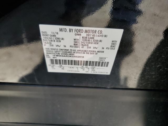 1FM5K8AR3KGA52918 - 2019 FORD EXPLORER POLICE INTERCEPTOR BLUE photo 13