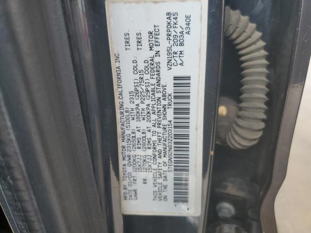 5TEGN92N83Z203154 - 2003 TOYOTA TACOMA DOUBLE CAB PRERUNNER BLACK photo 12