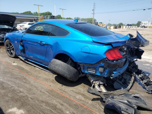 1FA6P8CF8M5108529 - 2021 FORD MUSTANG GT BLUE photo 2