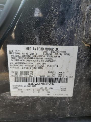 MAJ3S2GE2MC455639 - 2021 FORD ECOSPORT SE 黑色 照片 14