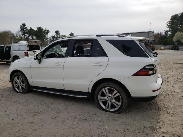 4JGDA5HB5FA543599 - 2015 MERCEDES-BENZ ML 350 4MATIC WHITE photo 2