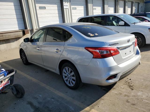 3N1AB7AP2KY268336 - 2019 NISSAN SENTRA S SILVER photo 2