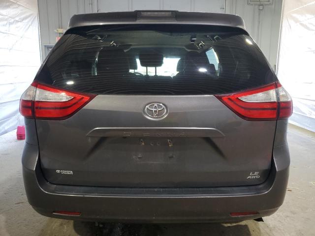5TDJZ3DC2KS212396 - 2019 TOYOTA SIENNA LE ნაცრისფერი ფოტო 6