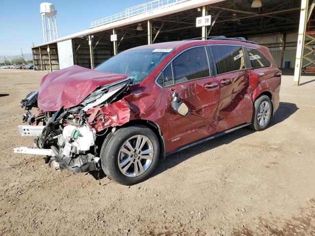 5TDDSKFC8MS036062 - 2021 TOYOTA SIENNA XSE MAROON photo 1